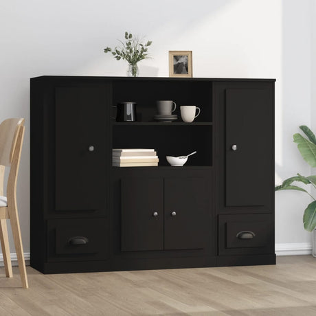 Highboards 3 Pcs Engineered Wood