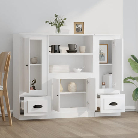 Highboards 3 Pcs Engineered Wood