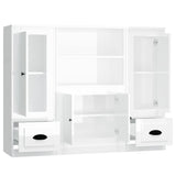 Highboards 3 Pcs Engineered Wood
