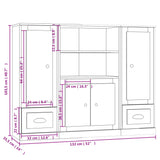 Highboards 3 Pcs Engineered Wood