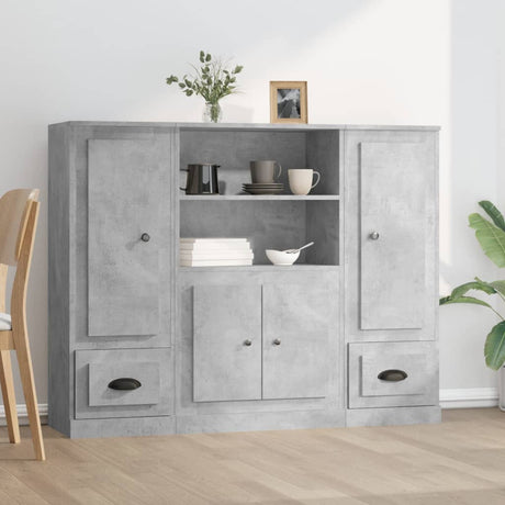 Highboards 3 Pcs Engineered Wood