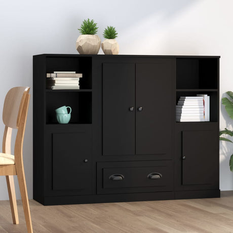 Highboards 3 Pcs Engineered Wood