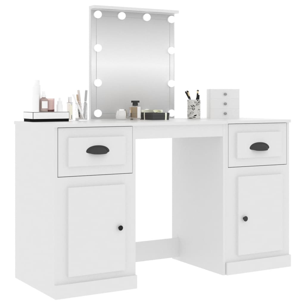 Dressing Table With Led 130X50X132.5 Cm