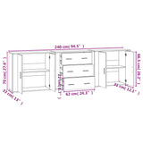 Sideboards 3 Pcs Engineered Wood