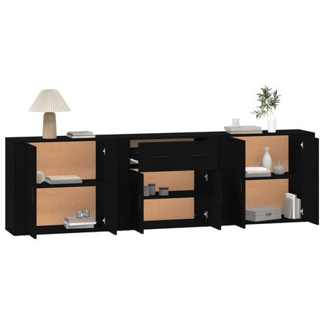 Sideboards 3 Pcs Engineered Wood