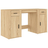 Desk With Cabinet Engineered Wood