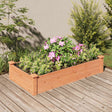 Garden Raised Bed With Liner Solid Wood Fir