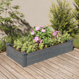 Garden Raised Bed With Liner Solid Wood Fir