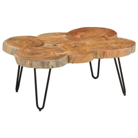 Coffee Table 36 Cm 6 Trunks Solid Wood Acacia