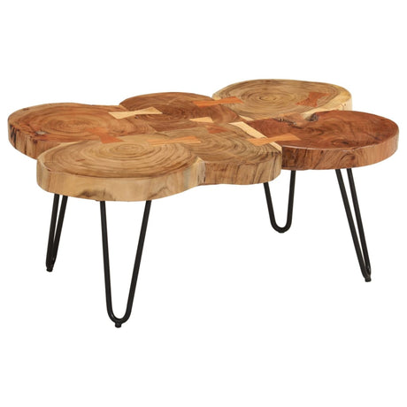 Coffee Table 36 Cm 6 Trunks Solid Wood Acacia