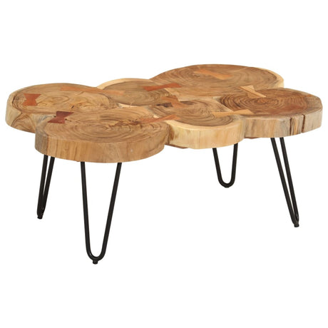 Coffee Table 36 Cm 6 Trunks Solid Wood Acacia
