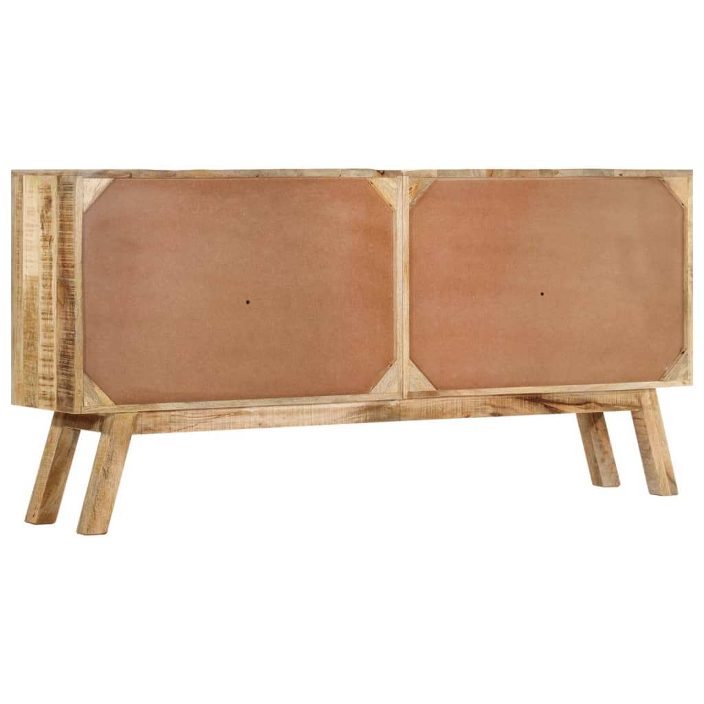 Sideboard Brown And Black 160X30X76 Cm Solid Wood Mango