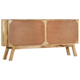 Sideboard Brown And Black 160X30X76 Cm Solid Wood Mango