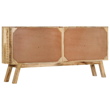 Sideboard Brown And Black 160X30X76 Cm Solid Wood Mango