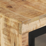 Sideboard Brown And Black 160X30X76 Cm Solid Wood Mango