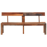 Bench With Backrest 160 Cm Grey Solid Wood Acacia