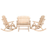3 Piece Garden Lounge Set Solid Wood Spruce