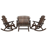 3 Piece Garden Lounge Set Solid Wood Spruce