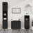 3 Piece Bathroom Cabinet Set Engineered Wood