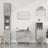 3 Piece Bathroom Cabinet Set Engineered Wood