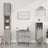 3 Piece Bathroom Cabinet Set Engineered Wood