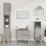 3 Piece Bathroom Cabinet Set Engineered Wood