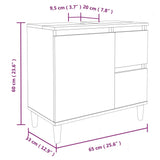 3 Piece Bathroom Cabinet Set Engineered Wood
