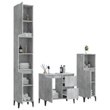 3 Piece Bathroom Cabinet Set Engineered Wood