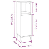 3 Piece Bathroom Cabinet Set Engineered Wood
