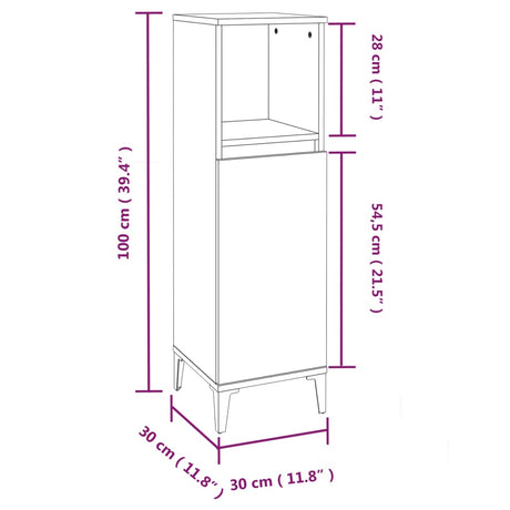 3 Piece Bathroom Cabinet Set Engineered Wood