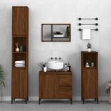 3 Piece Bathroom Cabinet Set Engineered Wood