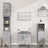 3 Piece Bathroom Furniture Set Engineered Wood