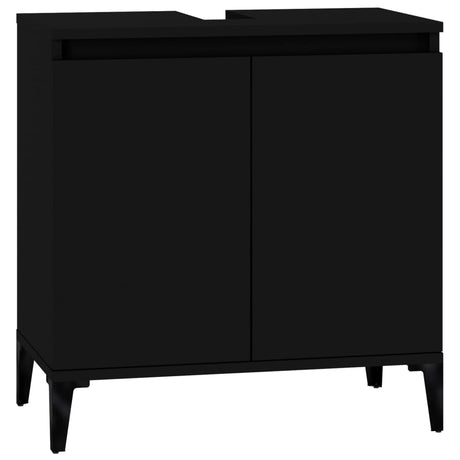 3 Piece Bathroom Furniture Set Engineered Wood