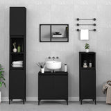 3 Piece Bathroom Furniture Set Engineered Wood