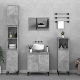 3 Piece Bathroom Furniture Set Engineered Wood