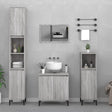3 Piece Bathroom Furniture Set Engineered Wood