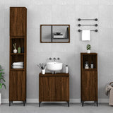 3 Piece Bathroom Furniture Set Engineered Wood