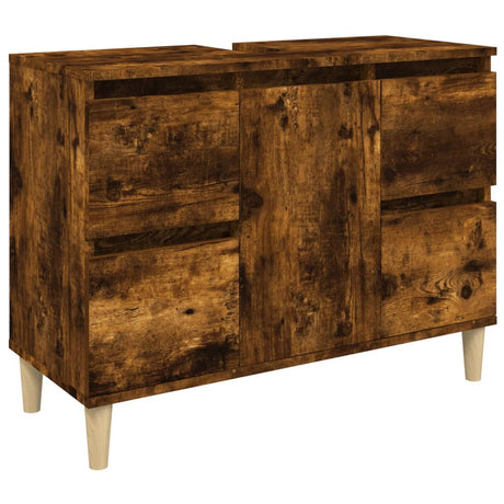 3 Piece Bathroom Furniture Set Engineered Wood