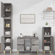 3 Piece Bathroom Furniture Set Engineered Wood