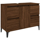 3 Piece Bathroom Furniture Set Engineered Wood