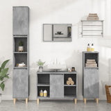 3 Piece Bathroom Furniture Set Engineered Wood