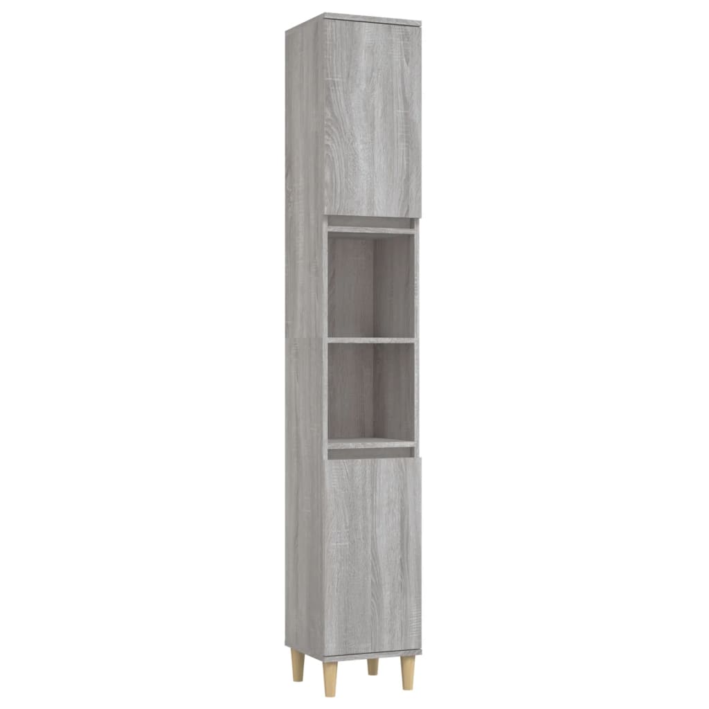 3 Piece Bathroom Furniture Set Engineered Wood