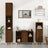 3 Piece Bathroom Furniture Set Engineered Wood