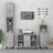 3 Piece Bathroom Furniture Set Engineered Wood