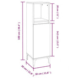 3 Piece Bathroom Furniture Set Engineered Wood