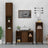 3 Piece Bathroom Furniture Set Engineered Wood