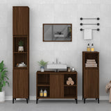 3 Piece Bathroom Furniture Set Engineered Wood