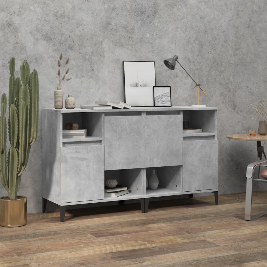 Sideboards 2 Pcs 60X35X70 Cm Engineered Wood