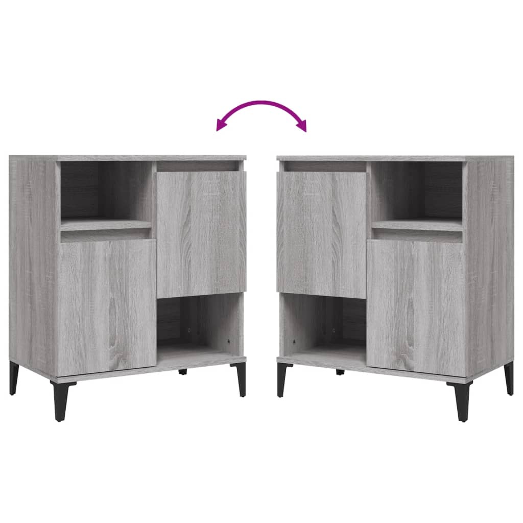 Sideboards 2 Pcs 60X35X70 Cm Engineered Wood