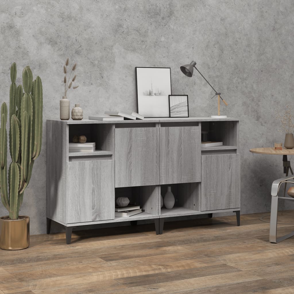 Sideboards 2 Pcs 60X35X70 Cm Engineered Wood
